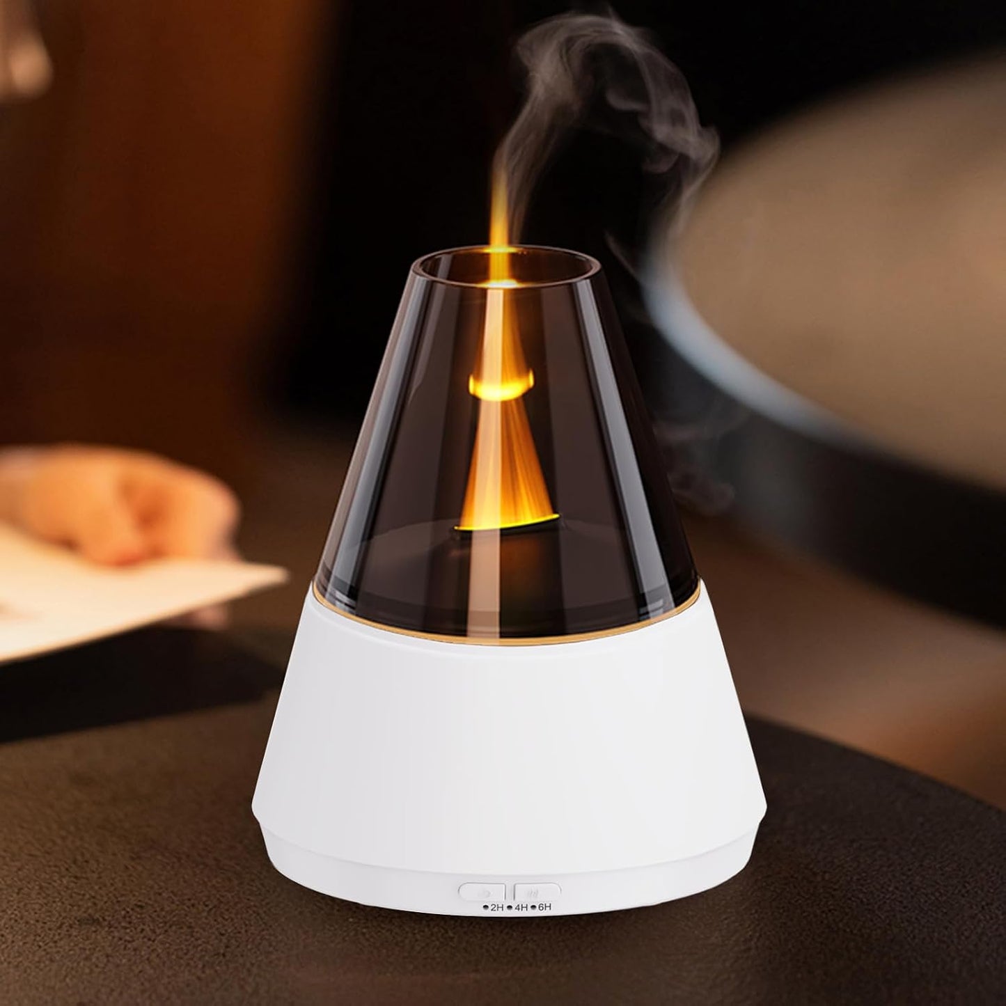 LUMORA™ SerenityMist Aroma Lamp – Luxury Essential Oil Diffuser with Ambient LED Lighting, Relaxing Mist Humidifier & Elegant Home Décor Design for Bedroom, Living Room & Wellness Spaces**