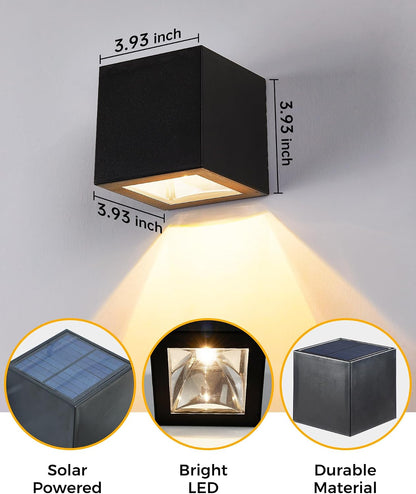 LUMORA™ OutdoorGlow Solar Wall Sconce – Modern Waterproof Solar LED Outdoor Lights with Elegant Architectural Design, Automatic Night Illumination & Premium Exterior Décor for Patio, Garden & Entryway