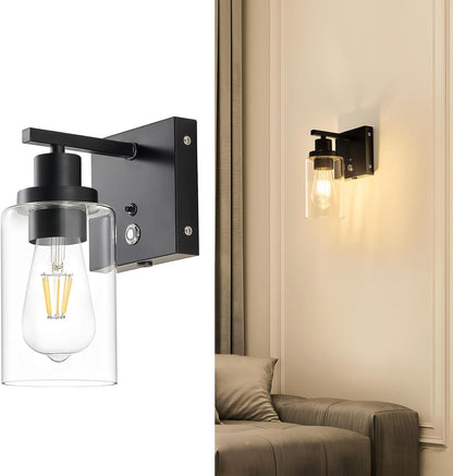 LUMORA™ NoirGlow Wireless Wall Sconce Set – Luxury Rechargeable LED Wall Lights with Remote Control, 3-Color Temperature Bulb, Dimmable Ambient Lighting & Modern Black Finish for Bedroom, Hallway & Living Spaces